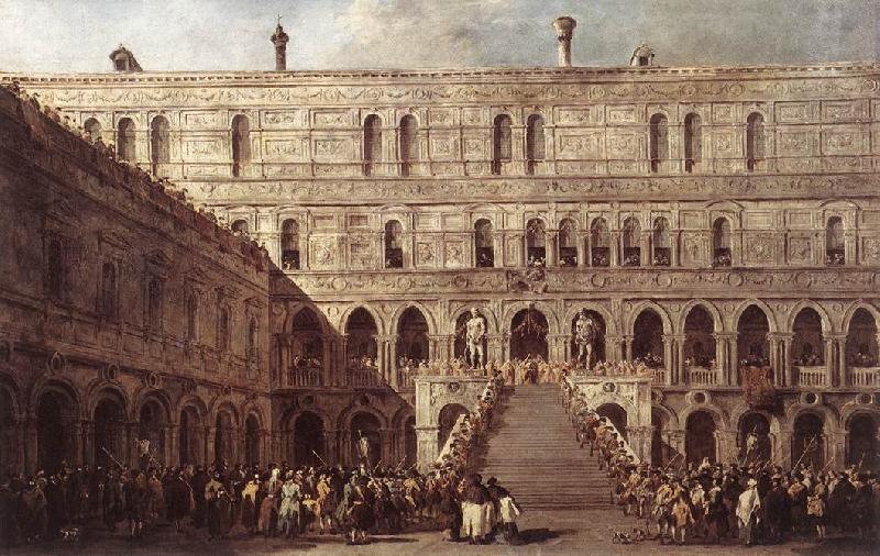 GUARDI, Francesco The Coronation of the Doge dfg oil painting picture